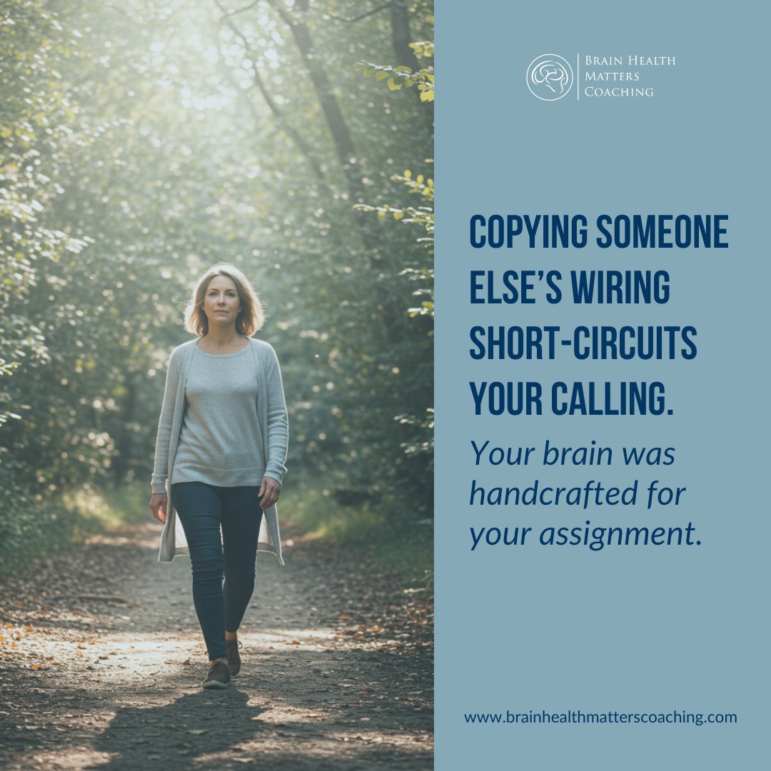 GidenkoYelena's tweet image. Copying someone else’s wiring?
It short-circuits your calling.

God didn’t make you to duplicate—
He made you to contribute.

#brainhealth #neurocoaching #faithandfunction #peacepulse #comparisontrap #womenoverforty