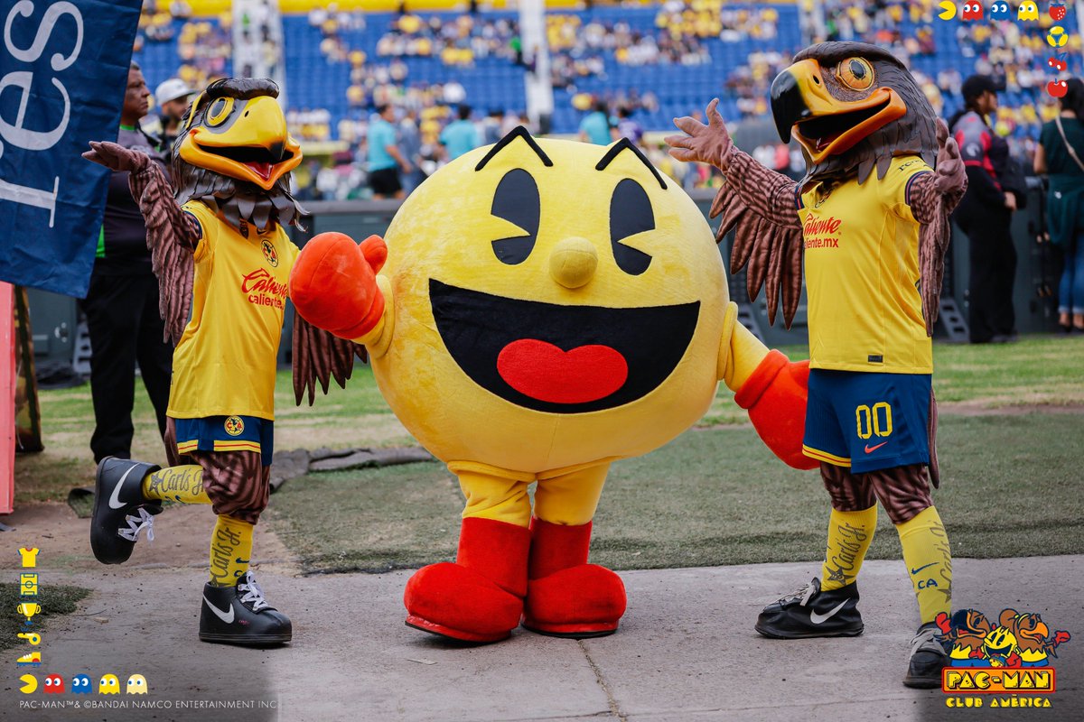 ClubAmerica's tweet image. Grandísima compañía la que tenemos hoy en el partido 🤩

🕹️ @officialpacman