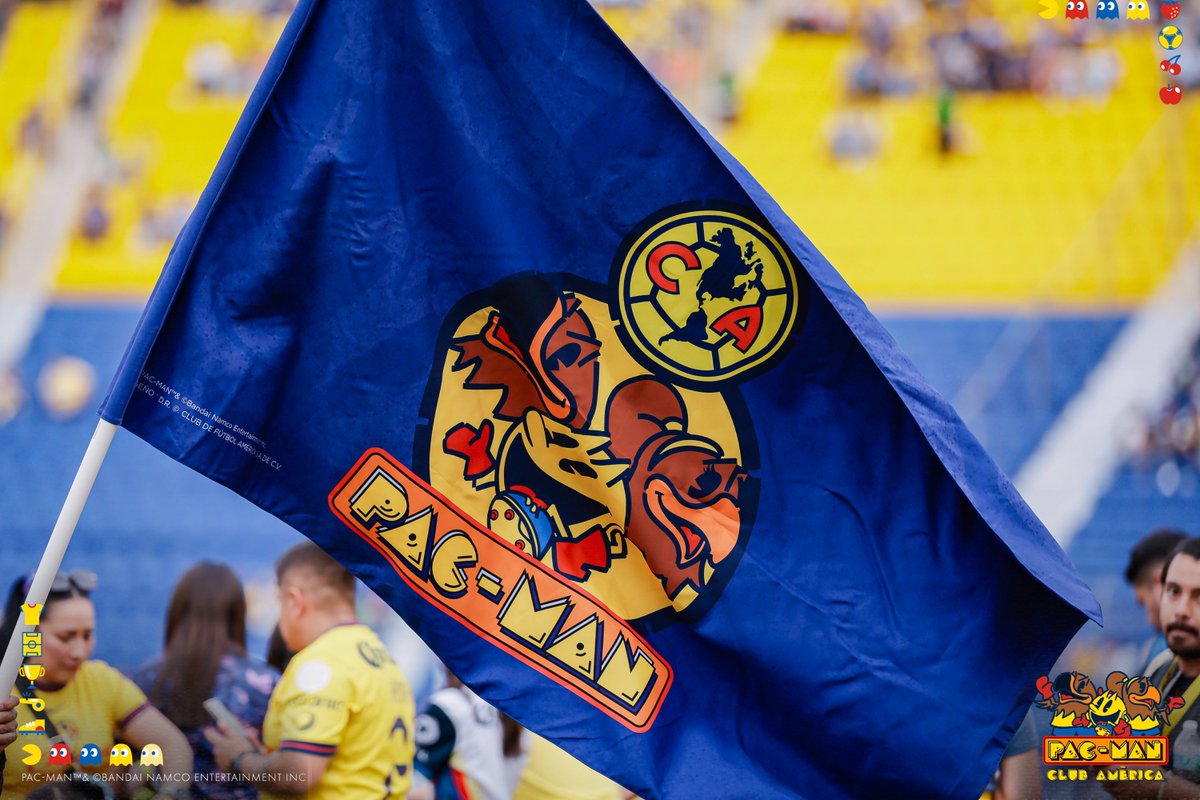 ClubAmerica's tweet image. Grandísima compañía la que tenemos hoy en el partido 🤩

🕹️ @officialpacman