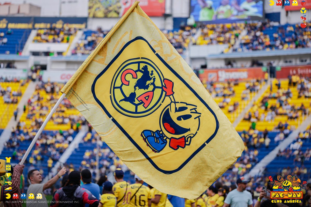 ClubAmerica's tweet image. Grandísima compañía la que tenemos hoy en el partido 🤩

🕹️ @officialpacman