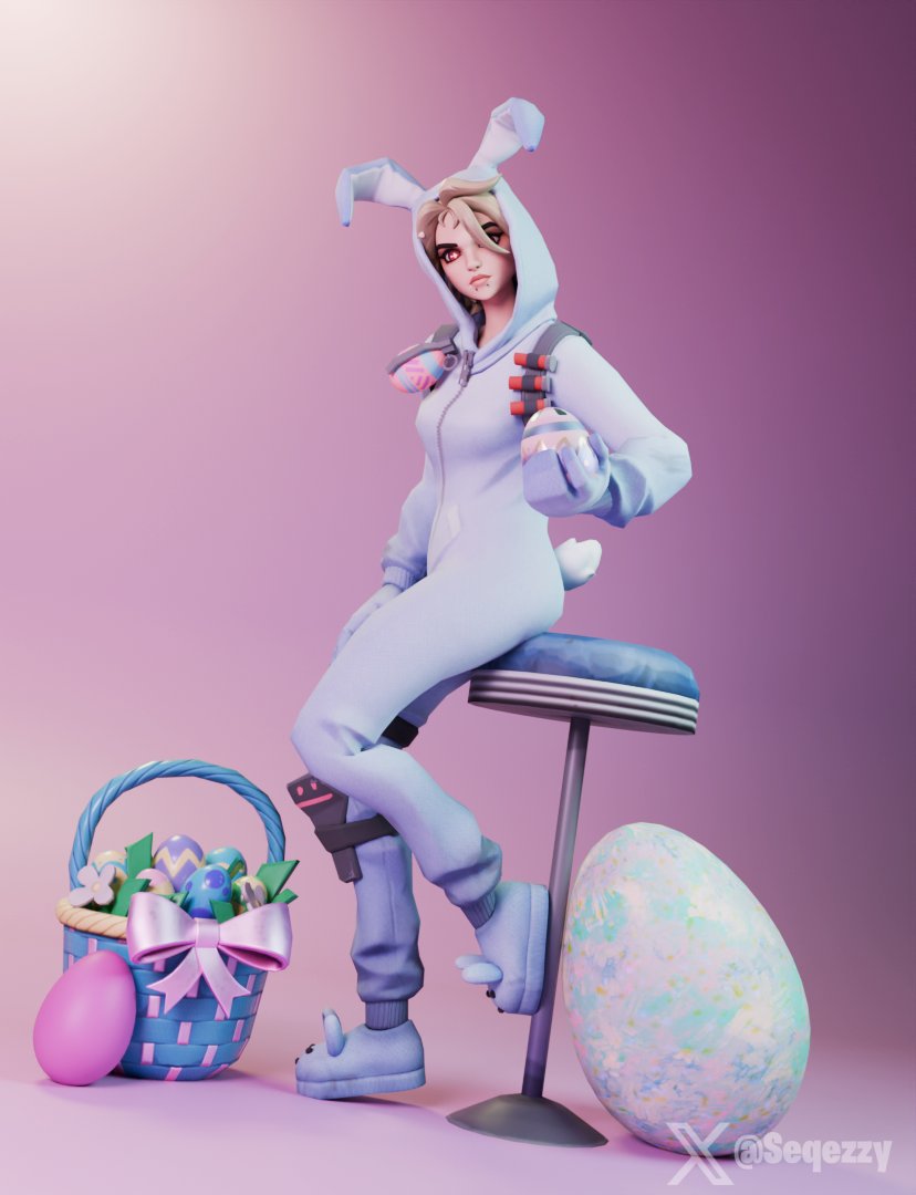 Joni the Bunny!!!🐰🥚

#Fortnite #FortniteArt #Blender #Jonithered
