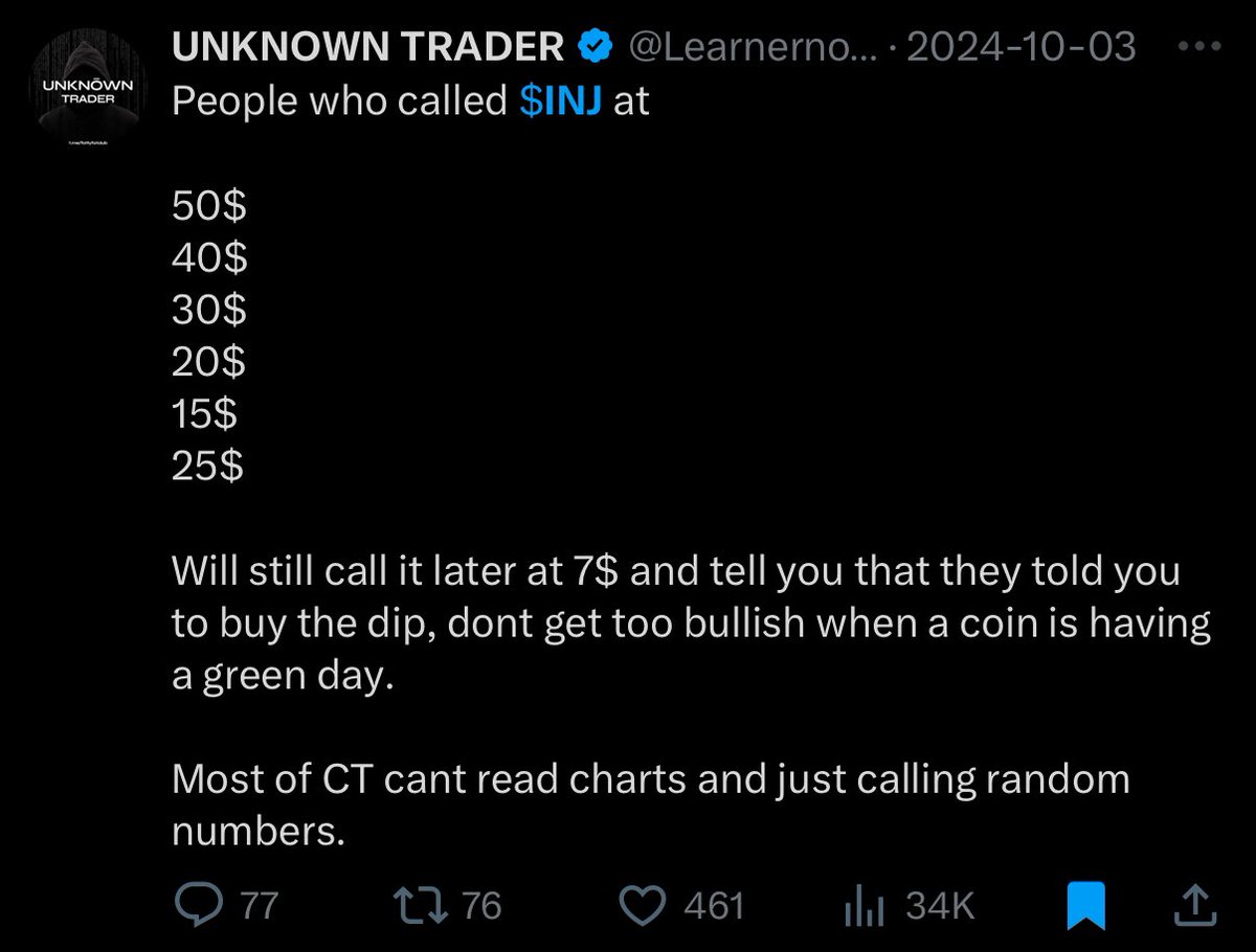UNKNOWN TRADER tweet media