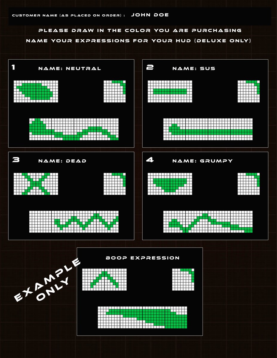 A expression template an upload feature is now in the Premade Protogen Face product page!

Now you can get a premade face for your Protogen with the customized expressions you want! 

&lt;furbittenstudios.com/product-page/p…&gt;

If there is any issue downloading the psd file or uploading it please