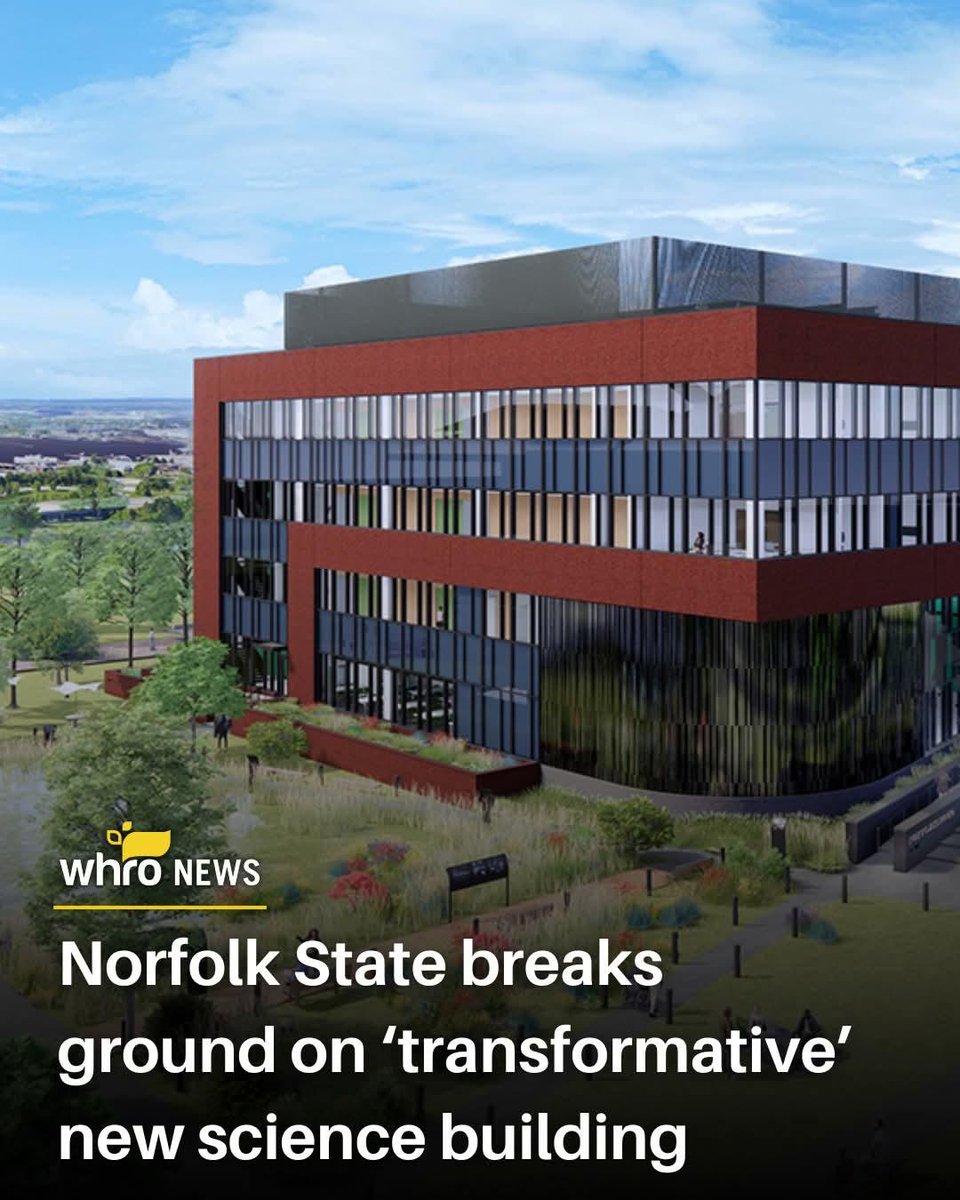 HBCUSports1's tweet photo. Norfolk State University broke ground on a new $118 million science building
* The four-story, 131,000-square-foot building will include labs and classrooms, plus a planetarium and greenhouse, is expected to open in 2027
Per-WHRO https://t.co/SUka0xToky