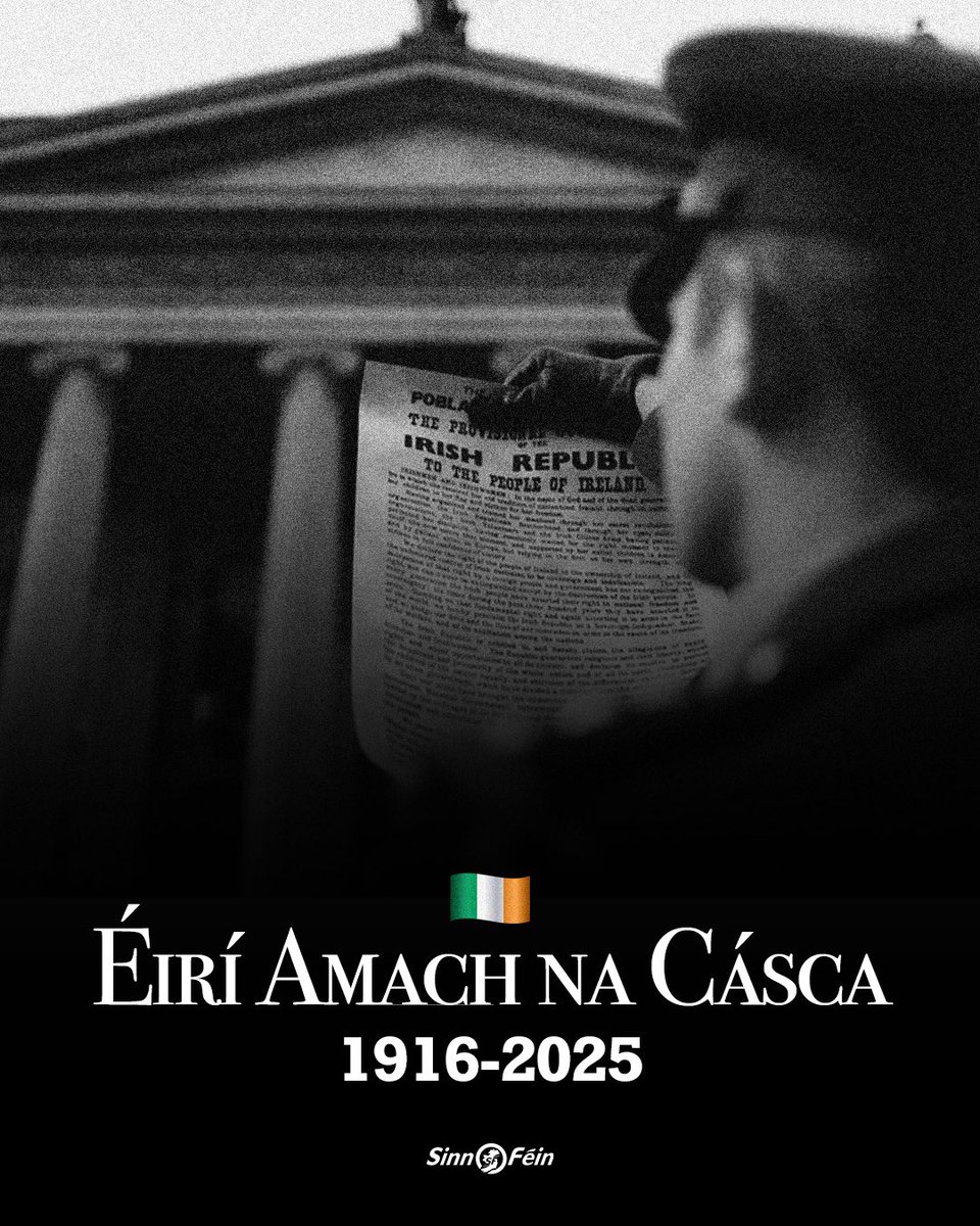 109 years after the Easter Rising, republicans remain determined to achieve the dream of Pearse &amp; Connolly.

From 1916 to today, Irish men &amp; women have stood for unity, justice &amp; equality.

We are the generation carrying their vision forward - towards a new, united Ireland.