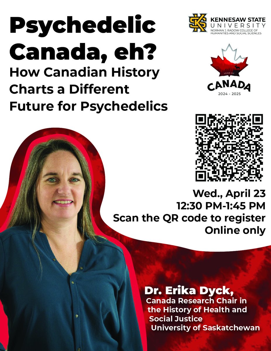 KSU School of Government & International Affairs (@ksusgia) on Twitter photo The word “psychedelic” was coined in 🇨🇦 amidst the birth of its publicly funded healthcare system. In the same decade, Canadian-based First Nations communities succeeded in securing legal rights to hold peyote ceremonies. Learn more from Dr. Erika Dyck this Wed!🫠 <a href="/ksuchss/">KSU Radow College of Humanities & Social Sciences</a> The word “psychedelic” was coined in 🇨🇦 amidst the birth of its publicly funded healthcare system. In the same decade, Canadian-based First Nations communities succeeded in securing legal rights to hold peyote ceremonies. Learn more from Dr. Erika Dyck this Wed!🫠 <a href="/ksuchss/">KSU Radow College of Humanities & Social Sciences</a>