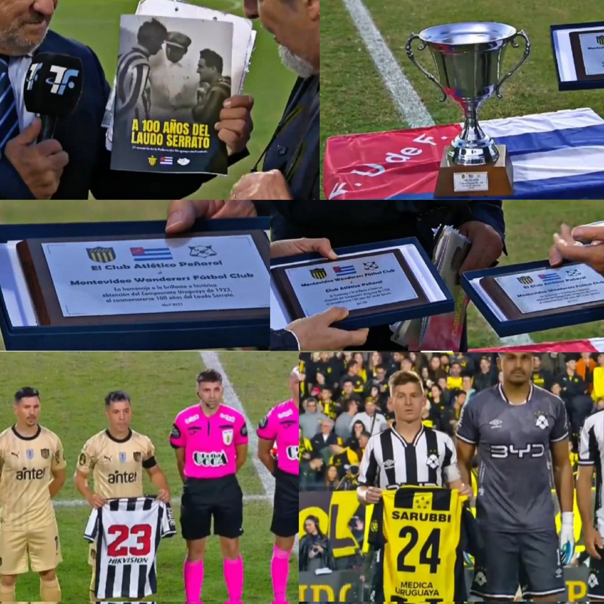 BrunoCURCC's tweet photo. De atrás, con 10, en la hora. Hermosa movida de @HistoriaCAP, recordando lo que es nuestro y no nos pueden sacar. Trofeo para las vitrinas. Y el lunes nos vamos a Paraguay. Siempre, pero siempre, aguante PEÑAROL. https://t.co/8pav48OsbH