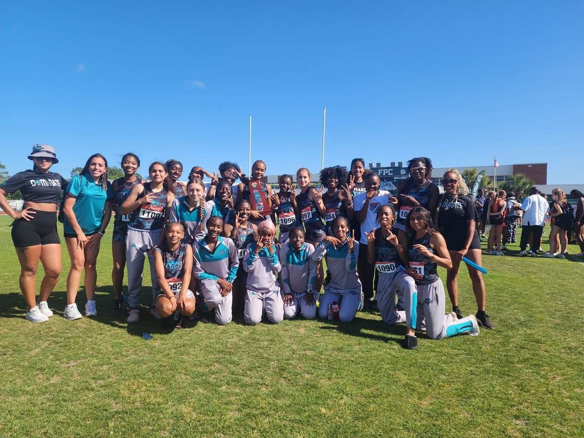 WestPortHigh's tweet photo. So proud of West Port Track Girls 1st Place in District. ⁦@Brewer_DC⁩ https://t.co/kSvvJSXwYG