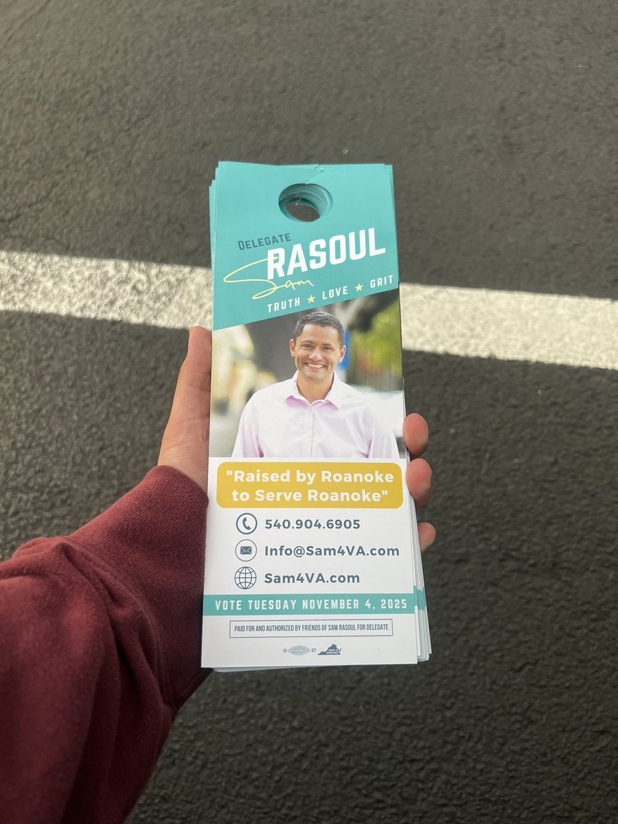 Sullivan Manley (@sullivanmanley) on Twitter photo Excited to finally get out and start knocking doors again for Delegate <a href="/Sam_Rasoul/">Sam Rasoul 🍉</a> and our other local Democratic candidates!
(Check out the beautifully printed union literature from <a href="/peteymca/">Pete Gibson, Union Printer</a>, <a href="/gibsonprint/">Gibson Print</a>!) Excited to finally get out and start knocking doors again for Delegate <a href="/Sam_Rasoul/">Sam Rasoul 🍉</a> and our other local Democratic candidates!
(Check out the beautifully printed union literature from <a href="/peteymca/">Pete Gibson, Union Printer</a>, <a href="/gibsonprint/">Gibson Print</a>!)