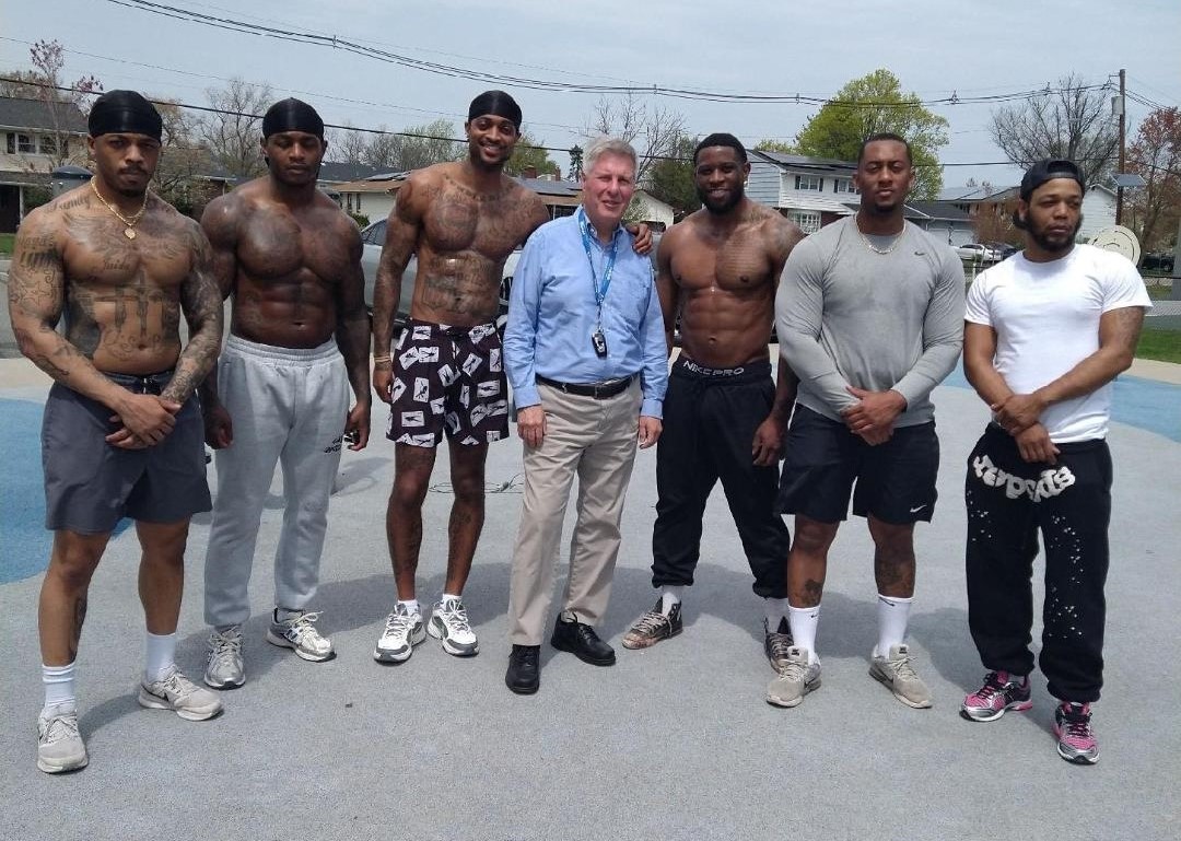 Mayor Brian C. Wahler was glad to see several of our former <a href="/pwayfootball/">Piscataway Chiefs Football</a> players enjoying Suskin Park today.