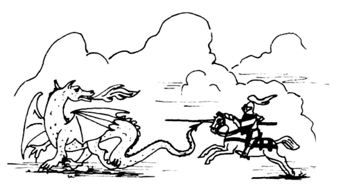 Knight vs Dragon by Don Lowry 