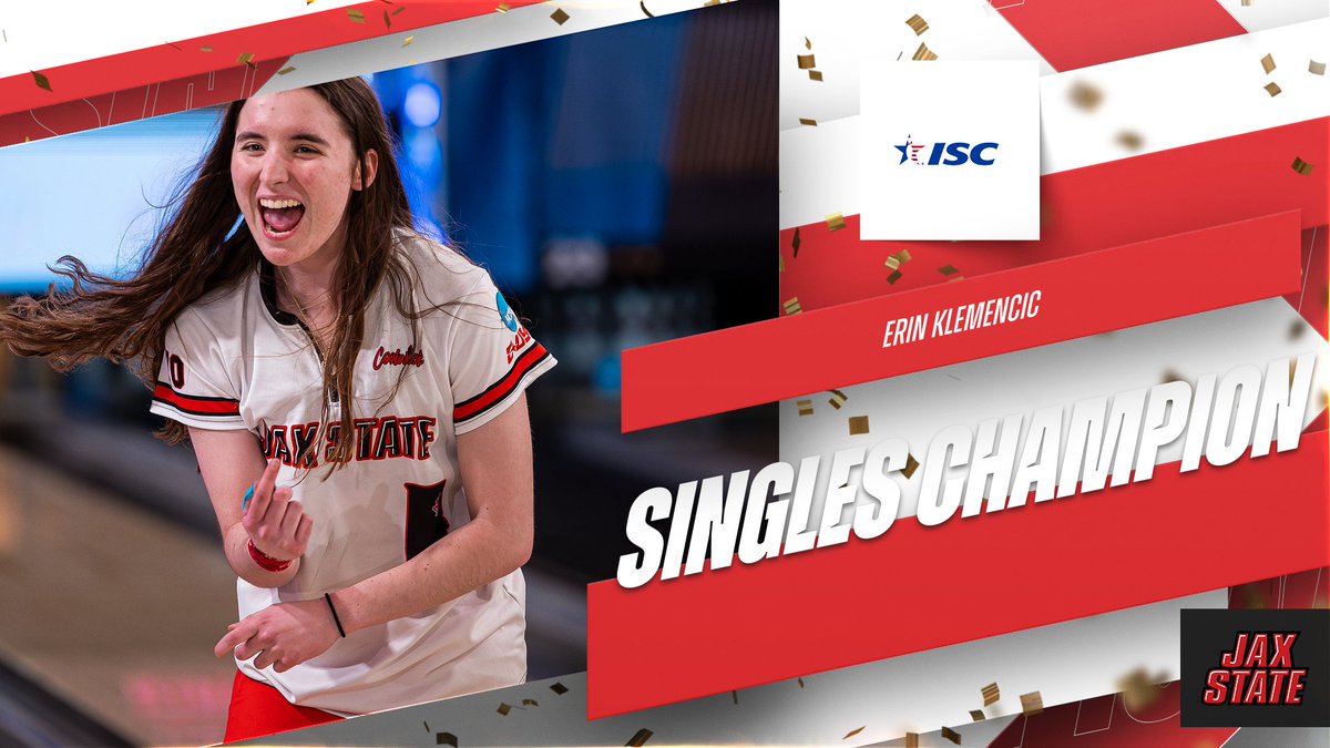 jaxstatebowl's tweet image. Erin Klemencic is your @USBC Intercollegiate Singles Champion!
#FearTheBeak馃憣|#StayCocky馃悢