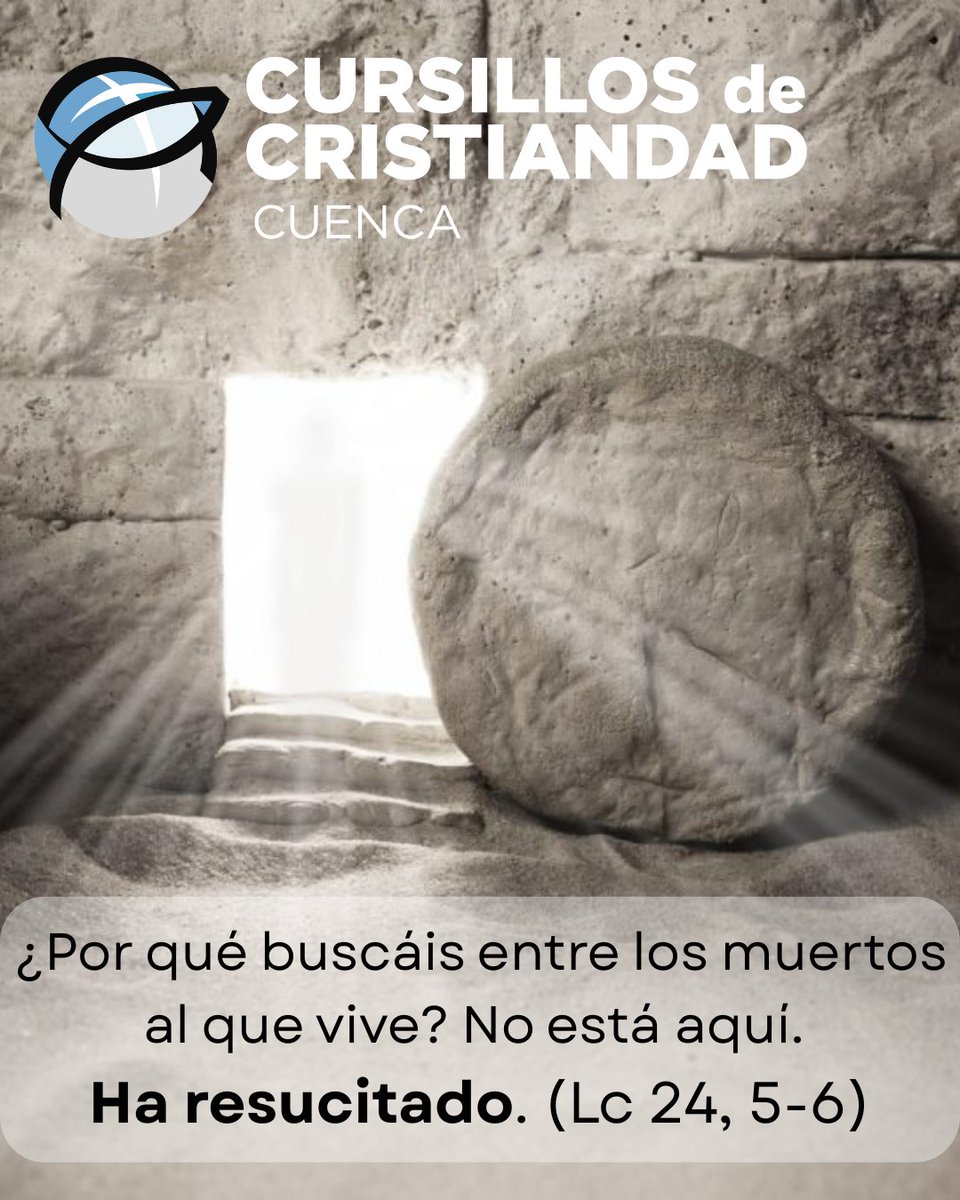 ¿Por qué buscáis entre los muertos al que vive? No está aquí. Ha resucitado. Feliz Pascua de Resurrección.