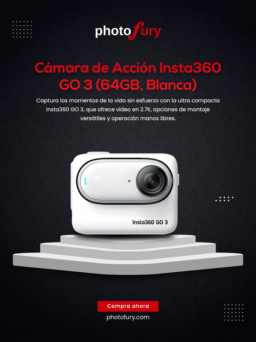 photofury's tweet photo. Graba donde quieras con la compacta y poderosa Insta360 GO 3, lista para la acción.
🔗 Link: https://t.co/B4jcaPPLvY
#Insta360GO3 #CámaraDeAcción #CámaraCompacta #Video2K #VlogDiario #TecnologíaPortátil #EquipoAventura https://t.co/v7xM2T9Fjs