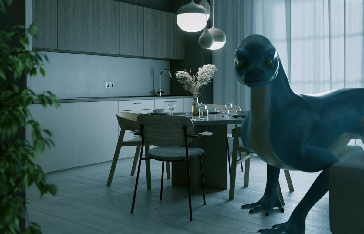 CryptoCrisis2's tweet photo. **you walk into your kitchen and see this** 

what do you do? 

more on pa tree on <3 

#voreart #drake #dragon #scalie #prevore https://t.co/9UICP6Ucnz