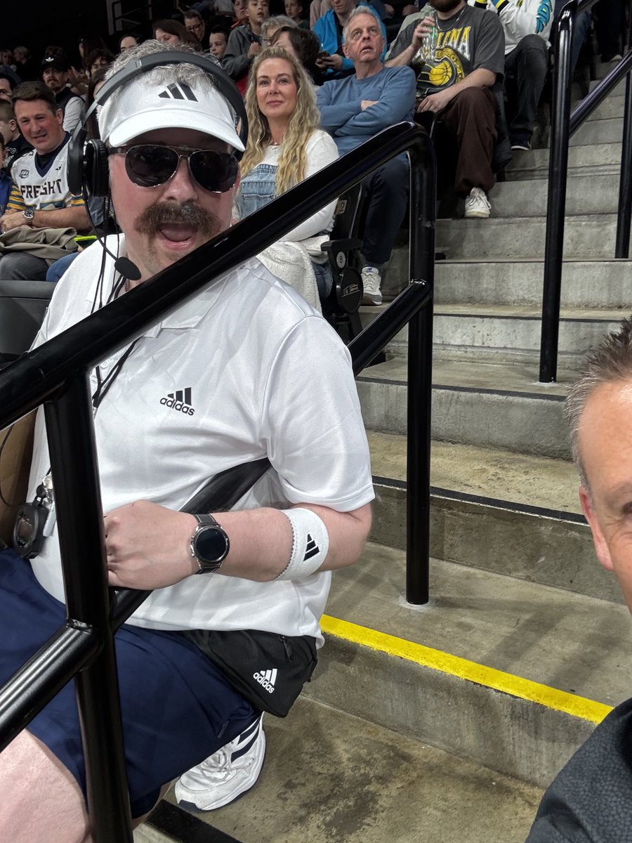 JosephLansdell's tweet photo. I found ⁦@CoachOlmy⁩ at the Freight game tonight ! #WAF https://t.co/MYT1LT2NiT