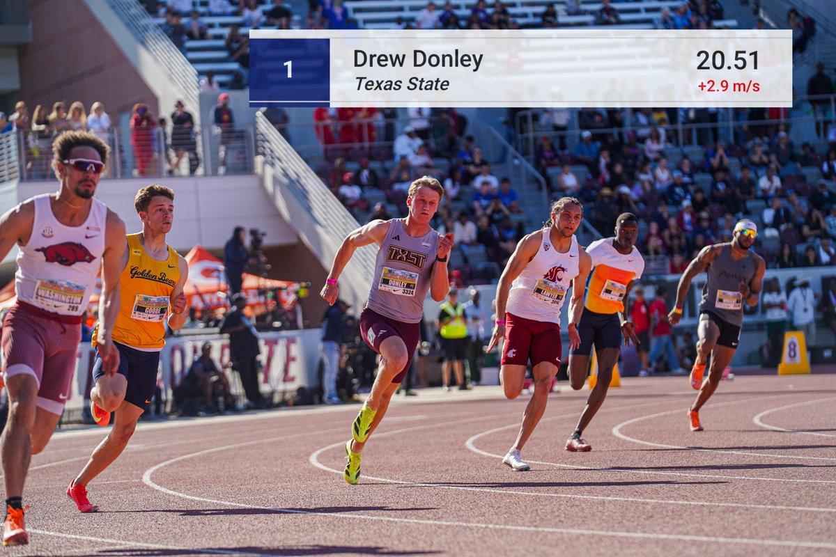 𝘽𝙧𝙞𝙣𝙜𝙞𝙣𝙜 𝙃𝙤𝙢𝙚 𝙩𝙝𝙚 𝙂𝙤𝙡𝙙 🥇

Drew Donley wins the men’s 200m at the Mt. SAC Relays with a NCAA D1 No. 10 time of 20.51 

#EatEmUp