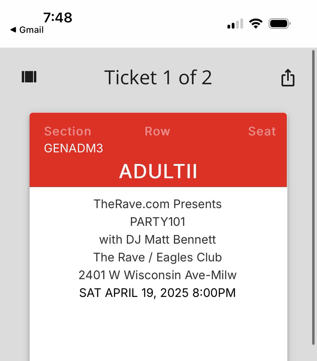 GollEmily's tweet photo. @therave @MattBennett @sheeparedope Anyone interested in these two tickets? I’ll drop the price for you to like $10 each. I’m sick and unfortunately can’t go. https://t.co/fFV47iFbF7