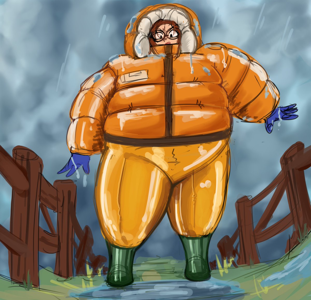 🎨| 'Why yes! I do need to wear 450$ worth of weather gear before I go outside! How else do you expect me to stay dry?!'
