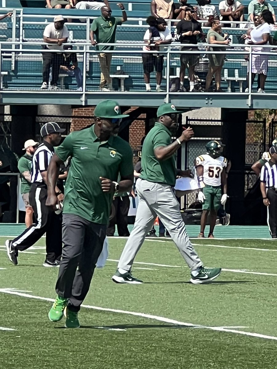 The <a href="/MichaelVick/">Michael Vick</a> <a href="/NorfolkStateFB/">Norfolk State Football 🔰</a> era has officially begun. 

#SpringGame #GoldStandard #Behold