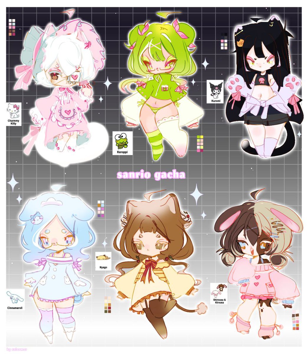 salormor's tweet image. WIP Chibi gacha
What is your favorite character from Sanrio???? I love nyapo 🪽🤍
#Chibi #adopt #adoptart #sanrio #HelloKitty #kuromuArt #kuromi #melody #artmoots