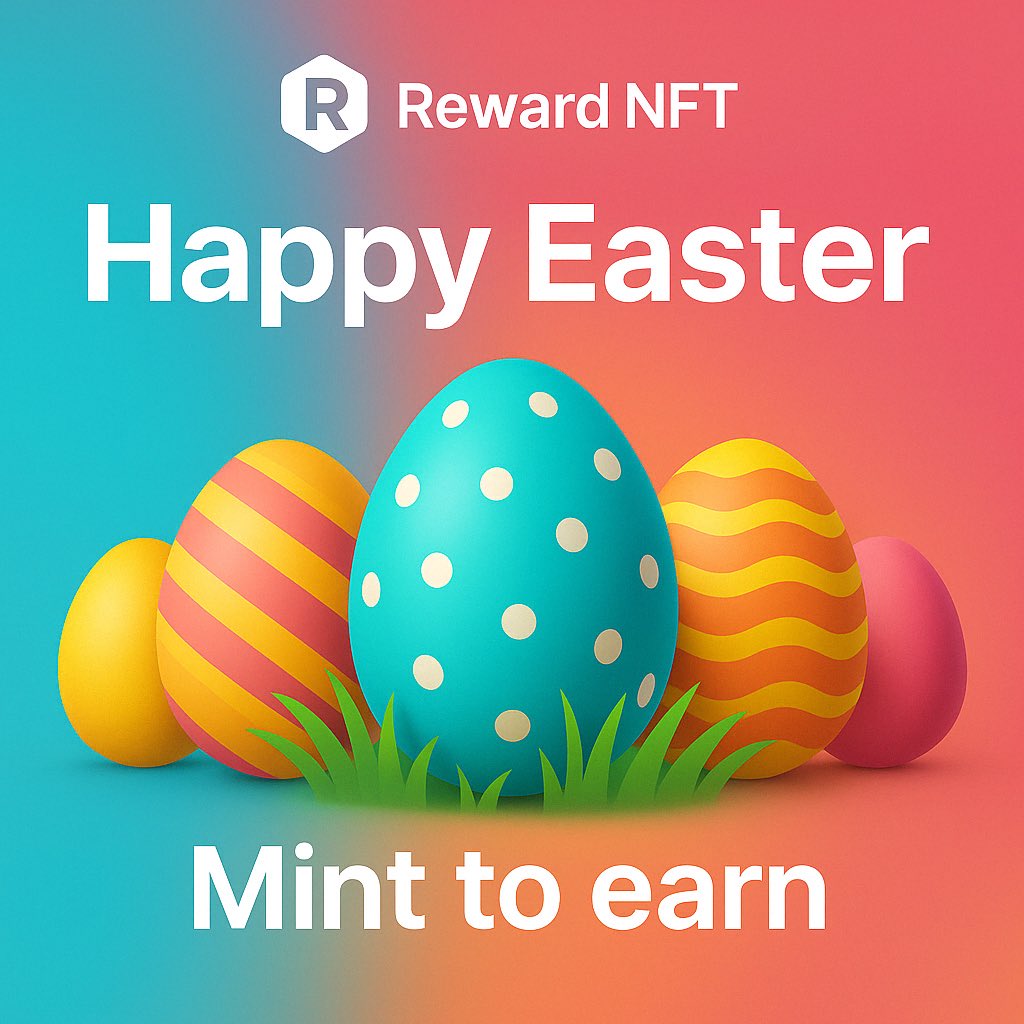RewardNFT_'s tweet photo. Happy Easter from the RewardNFT team! 🐣
Wishing you joy, renewal, and sweet surprises—just like our upcoming launch!
Get ready to mint, refer, and earn this season.
#HappyEaster #RewardNFT #Web3Joy #SolanaNFTs https://t.co/SeAr8v6sWp