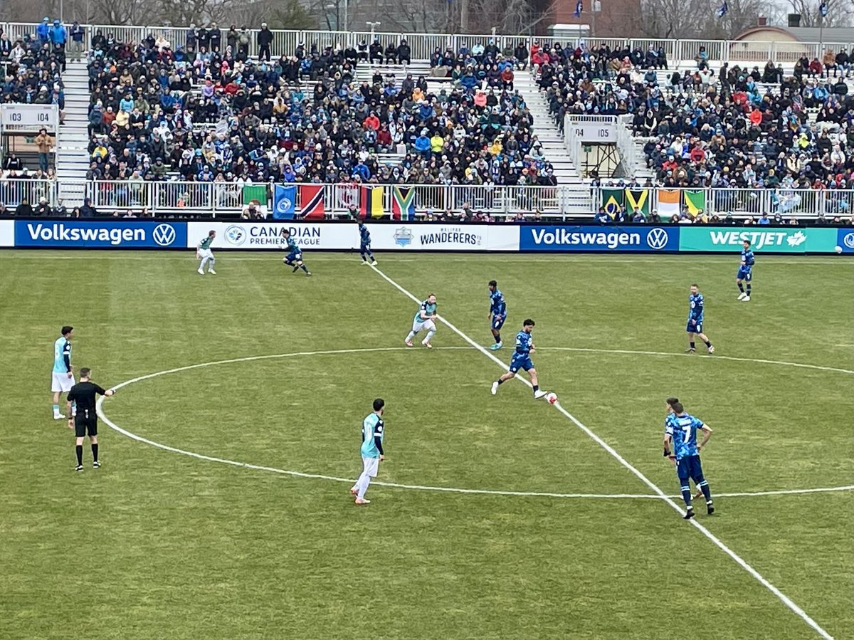 The Halifax Wanderers’ home opener is underway.