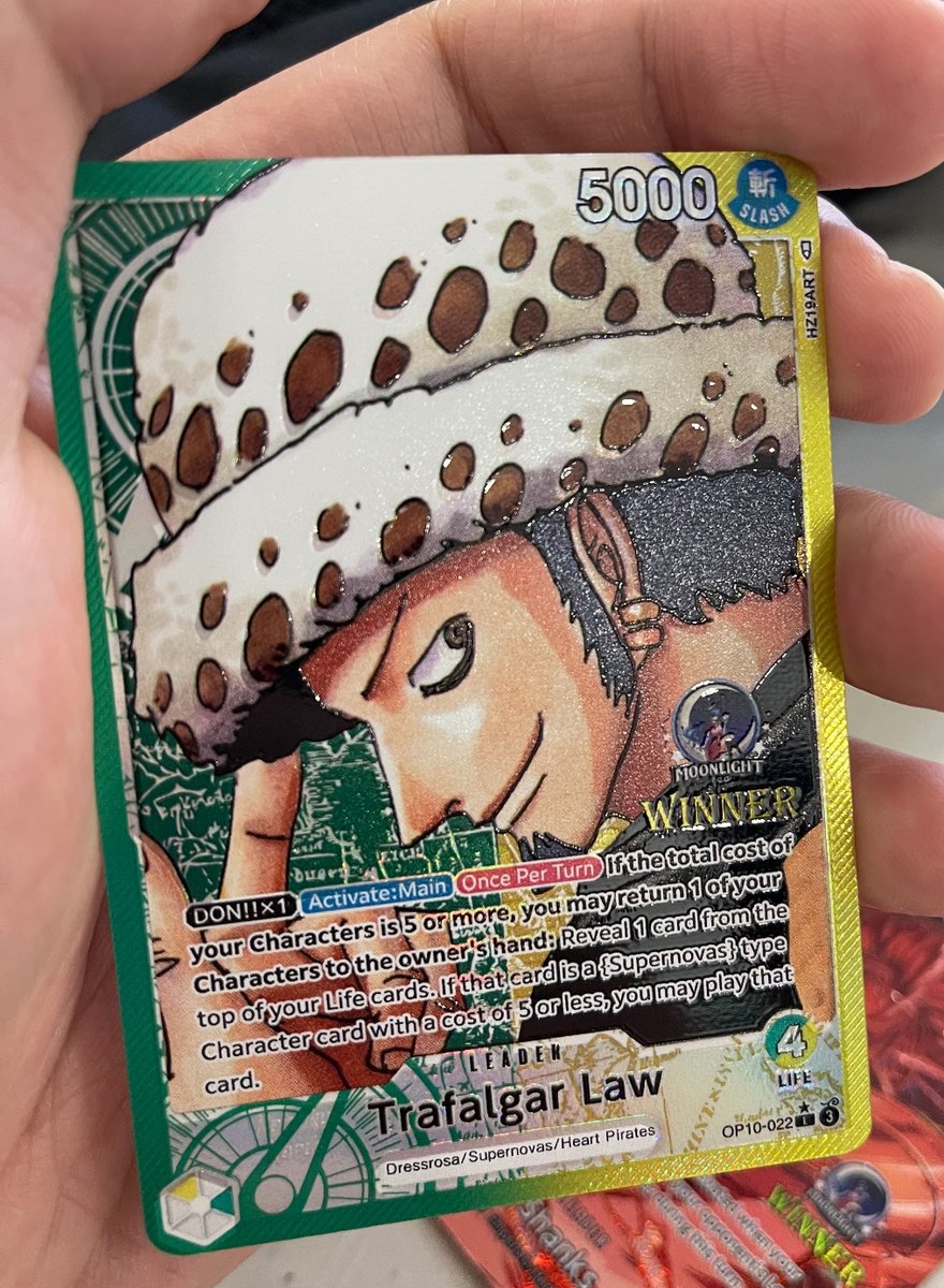 Moon_LightTCG's tweet photo. Starting SOON: Weekly Sunday tournament Season 1!
Prizing is custom winner Kaizoku Kards! 
WE WILL ONLY HAVE 10 TOURNAMENTS! 
Prizing will be rotated out to new leaders/don each Season
Winner will receive 10 don and 1 leader of their choice. https://t.co/zFdFLleSWW