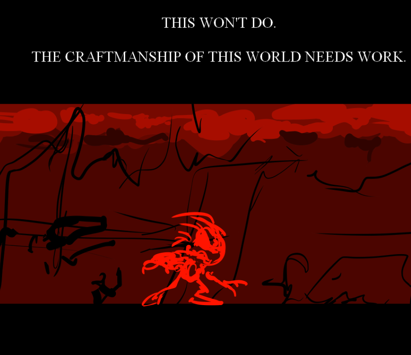 'follow-up' idea on sonic ii gaiden's mortis and bandado first encounter sitting on my pc since last december, havent touched it since.  the wip was never completed so you get a very cruddy sketch.
bandado is trying to rebuilt(steal) the world.

ywould yall like to see more?