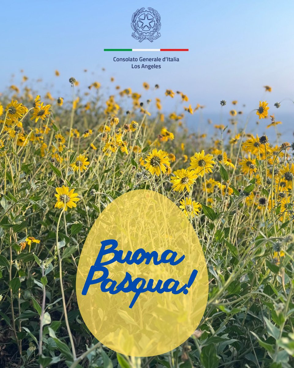 Buona Pasqua a tutti i nostri connazionali nel Sud della California, Arizona, Nevada e Nuovo Messico!

Si prega di notare che saremo chiusi  lunedì 21 aprile 2025.