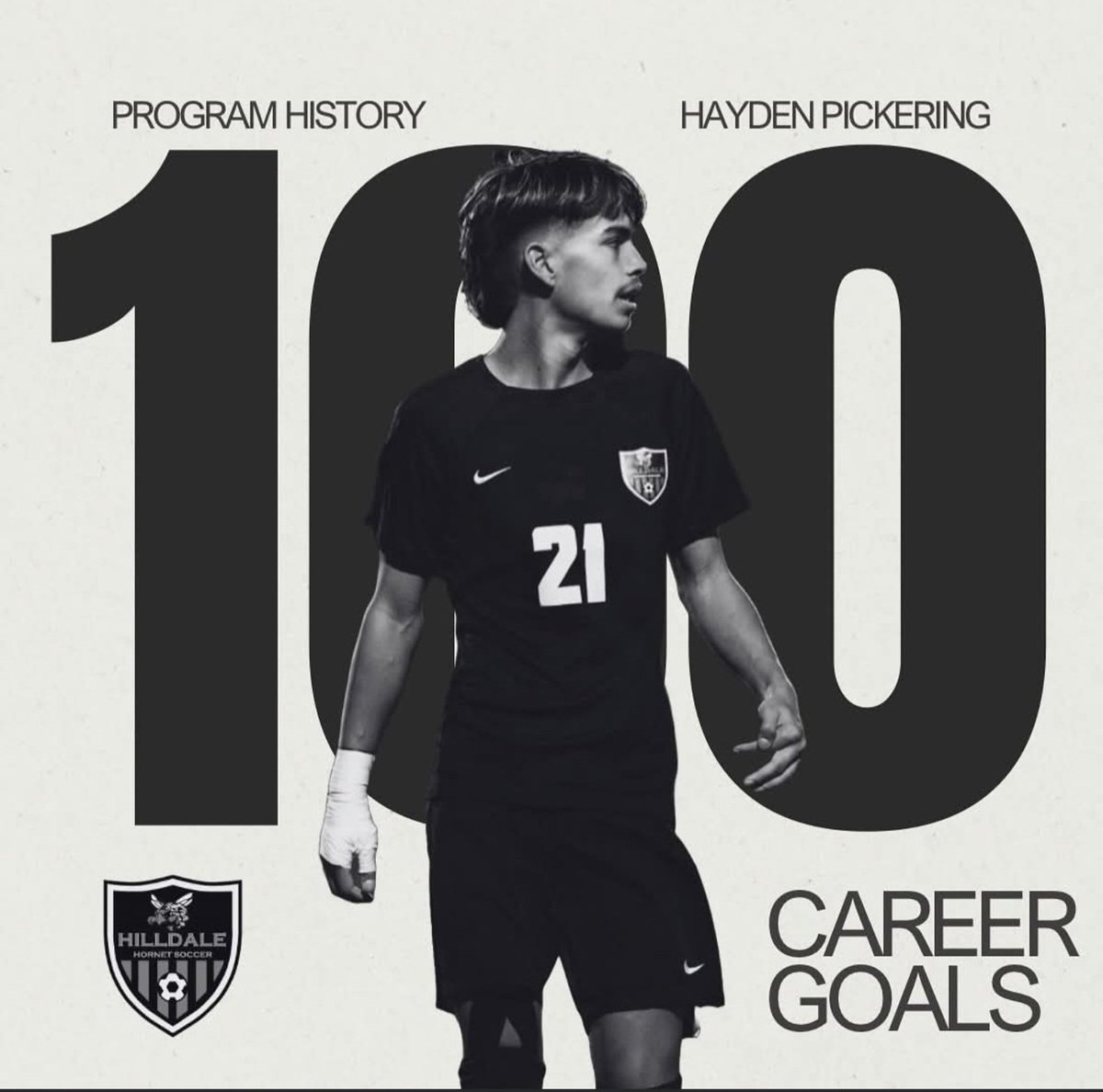 IWasAtTheGame's tweet photo. SHOUT OUT to HILLDALE #OKPreps Hayden Pickering for scoring 100 career goals for the Hornets, the 1st in school history in boys soccer

Congrats Hayden!

I Was At The Game
#OKPreps100GoalClub (and counting) sponsored by Physical Therapy Central #ptcentral https://t.co/TkBZrG30Z4