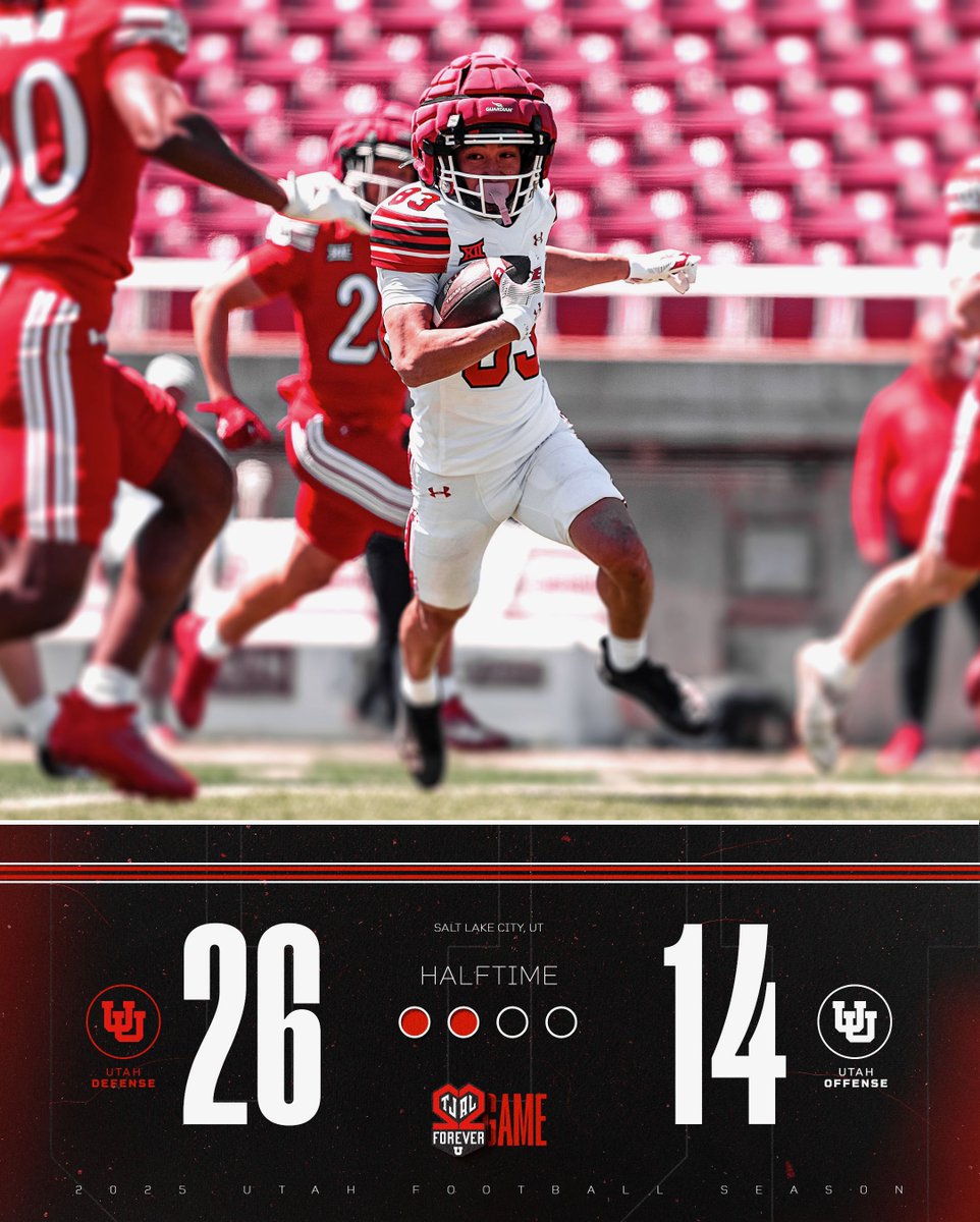 Halftime Score
🔴: 26
⚪️: 14

#GoUtes