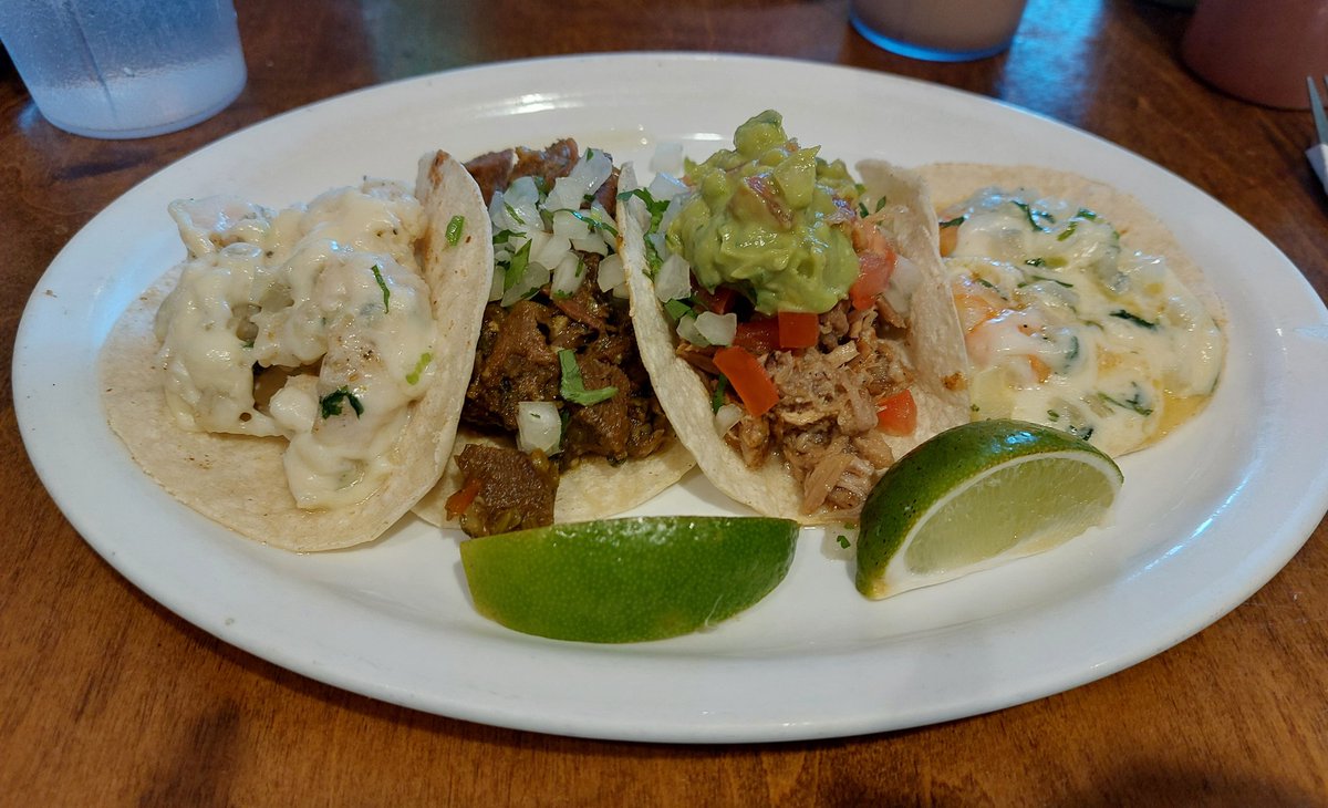 my tacos they were all banger except for the shrimp one but oml the lengua (beef tongue) one was so fawking good