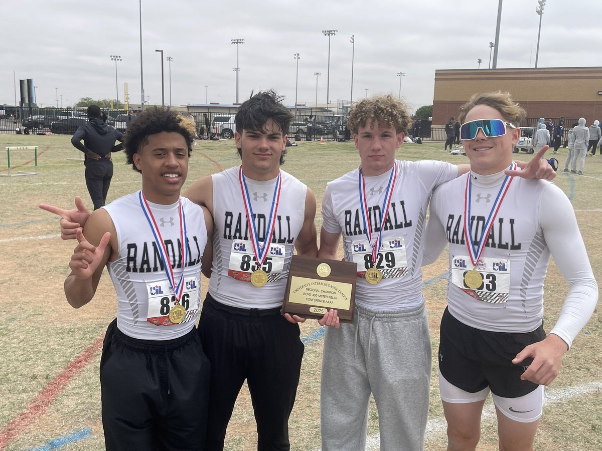 Regional champs in the 4x100. 41.65 Collin Miller, Phoenix Sherwood, Breckan Gilbert, Kaiden Miller
