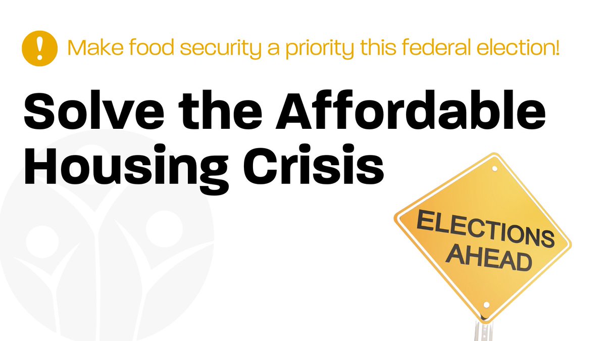 The federal election is just days away 📥 @FoodBanksCanada recommends action on the affordable housing crisis to help tackle food insecurity:

✅ Explore a national rent assistance program in partnership with provinces and territories
✅ Invest in more supportive housing for