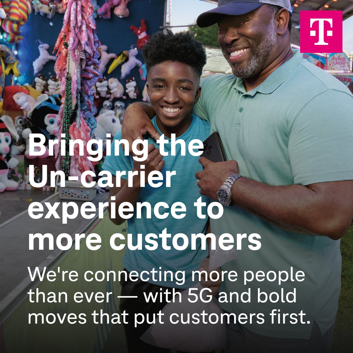 <a href="/TMobile/">T-Mobile</a> is winning customers for life. In 2024, we grew faster, reached further &amp; showed up stronger—for every customer, every day.

500K+ sq miles of 5G
6.4M High Speed Internet users
7 years of award-winning care

Read the full 2024 Annual Report: s29.q4cdn.com/310188824/file…