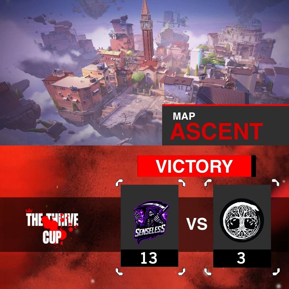 T2G Valorant (@t2g_valorant) on Twitter photo First map? Secured 💥
@/SenselessPurple starts strong with a win on Ascent
#ThriveCupS1 First map? Secured 💥
@/SenselessPurple starts strong with a win on Ascent
#ThriveCupS1