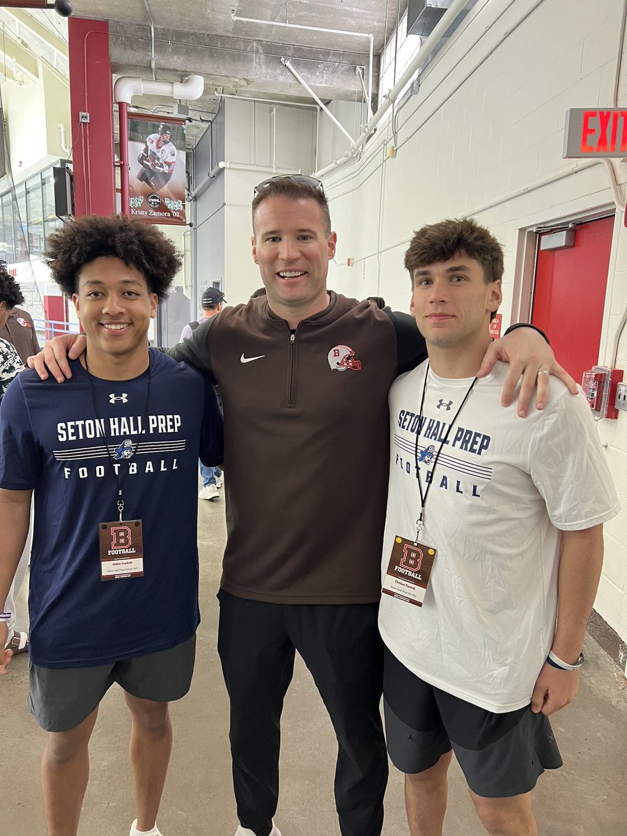 I had a great time visiting Brown. I toured the facilities, watched their practice, and learned a lot about the program. Thank you to <a href="/BrownHCPerry/">James Perry '00</a> <a href="/Coach_Mul/">Dan Mulrooney</a> 
<a href="/CoachBFitz/">Bill Fitzgerald</a> <a href="/MaxRuiz50/">Max Ruiz</a> <a href="/coach_pass/">Coach Carlos Pasols</a> 
<a href="/DeMattia_Joe/">Coach DeMattia</a>