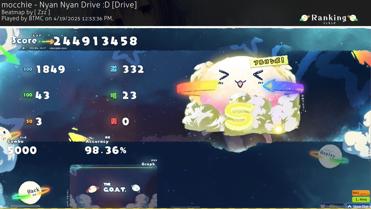 btmclive's tweet photo. just got my best score of all time https://t.co/8mUN1Tgyjw