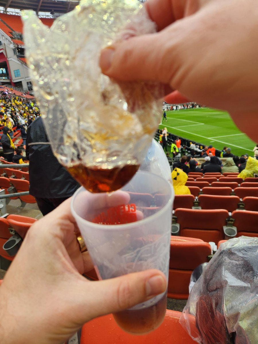 Nothing like finding a plastic bag buried at the bottom of your drink. Never change Cleveland.