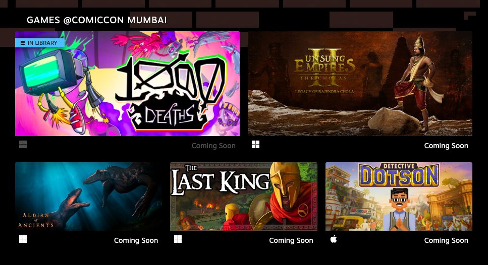 The <a href="/indiegameutsav/">indiegameutsav</a> Steam Sale is on the front page of Steam🥳

Featuring 1000 Deaths and many more Indian indie games🎮🎮

Live till 20th April! 

Check it out: store.steampowered.com/sale/comicconx…