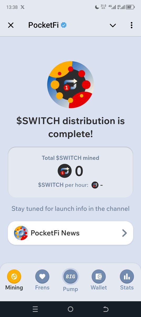 <a href="/pocket_fi/">PocketFi</a>,  Many users have been complaining about the POH process, stating that they can't find any tokens in their accounts after the final distribution of $SWITCH. 

Could you please address this issue?
Thanks