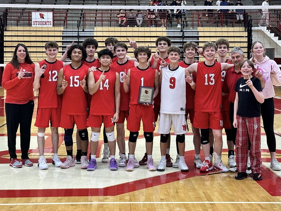 NPHSBVball's tweet photo. Super proud of these guys! Tournament champions at Southport Invitational. We did not lose a set today!!!! @VoelzJames @NPHSDragons https://t.co/7plkDuRw0X