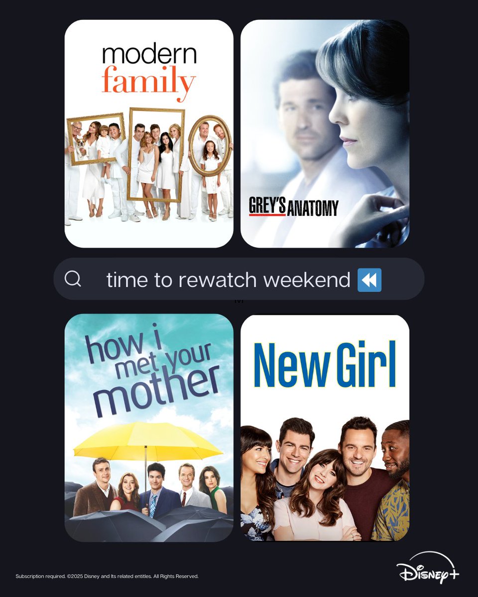 disneyplusph's tweet image. Haaaave you rewatched your favorite 📺 shows yet? #ModernFamily, #GreysAnatomy, #HowIMetYourMother, #NewGirl, and more are on #DisneyPlusPH