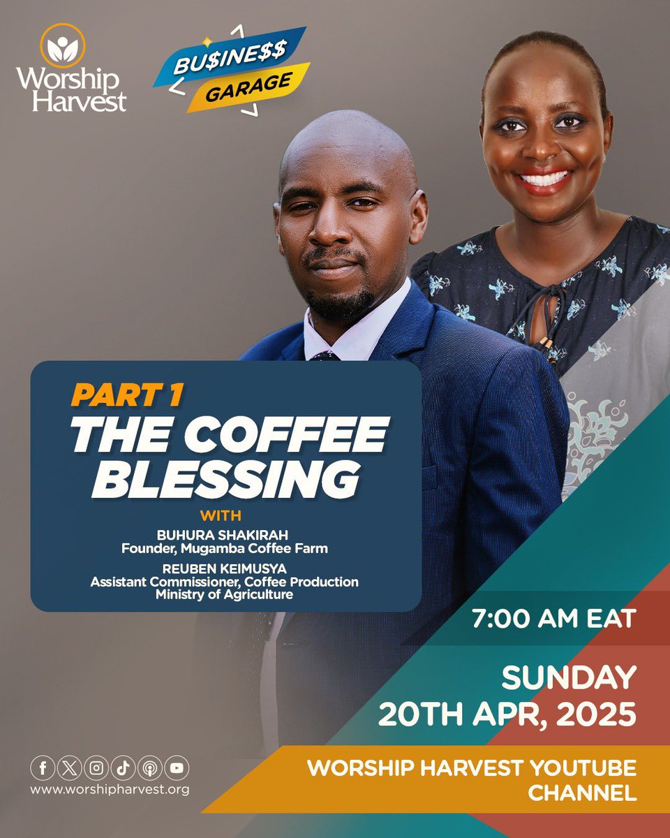 UCRA256's tweet photo. Catch up with our own @MugambaCoffee boss #BusinessGarage with #WorshipHarvest on their YouTube channel. It’s a coffee moment in Christ. #PowerofCoffee #MugambaFarm #MugambaCoffee #ShakiraBuhura https://t.co/0Wm4G47lPW