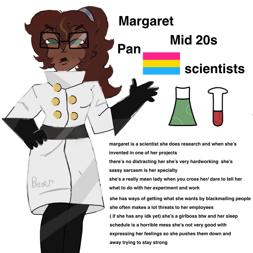 bearskitt's tweet photo. SCIENTISTS OC I LOVE HER!!

#art #scientistsoc #oc https://t.co/GoLhunqVMT