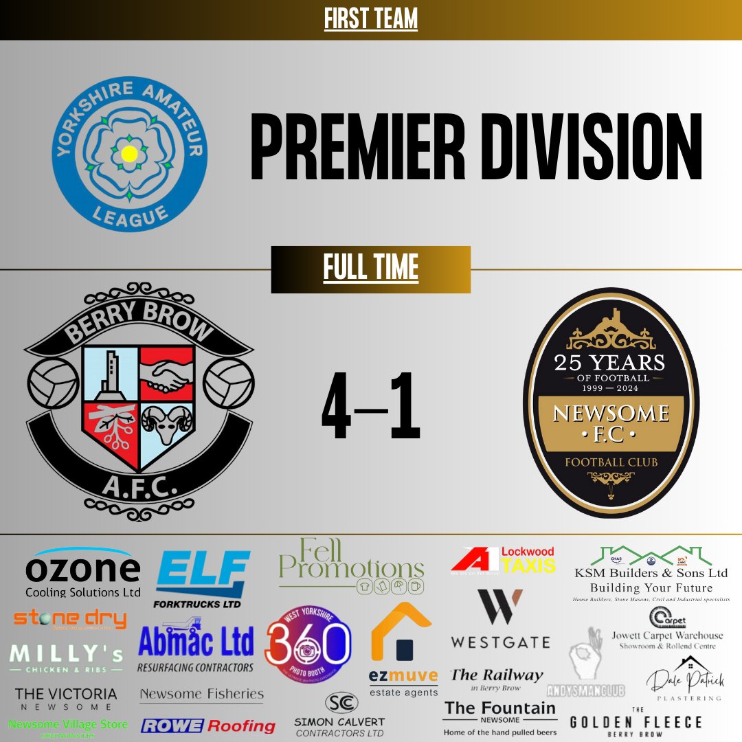 TODAY'S RESULT!

The First Team Lose 4-1 Away At Berry Brow In A Game The Scoreline Did Not Reflect!

Marshall (G) Cozza (A)

#WTB
