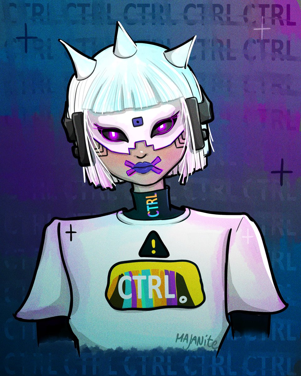 a little GLITCH art because she is too cool not to draw ♡ 
#Marathon