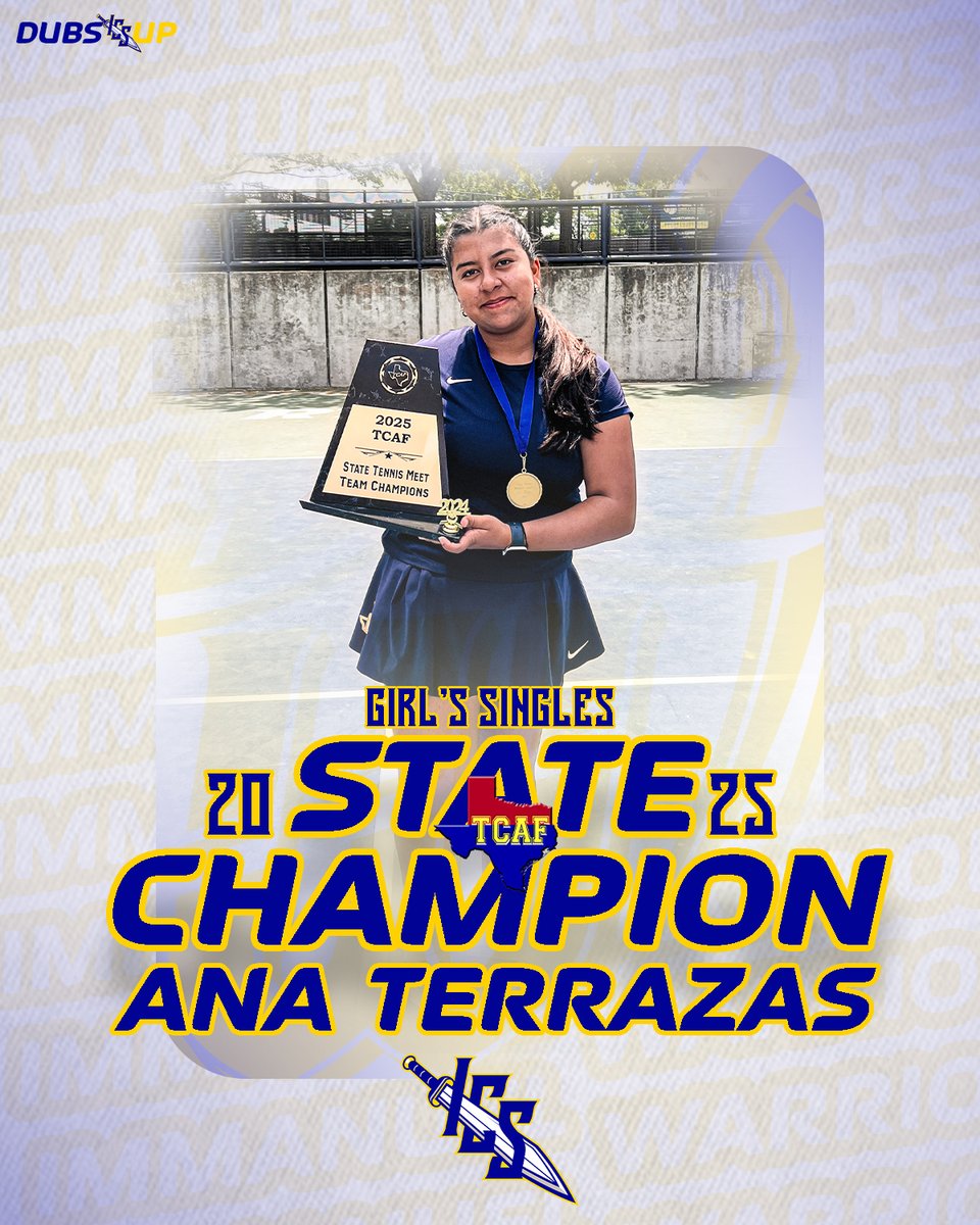 ICS_Tennis's tweet photo. Congratulations to Ana Terrazas for claiming the 2025 Girl’s Singles TCAF State Championship!

#ICTEN25 🎾
#GoWarriors ⚔️
#DubsUp ⚔️ https://t.co/BtxNlnkXnj
