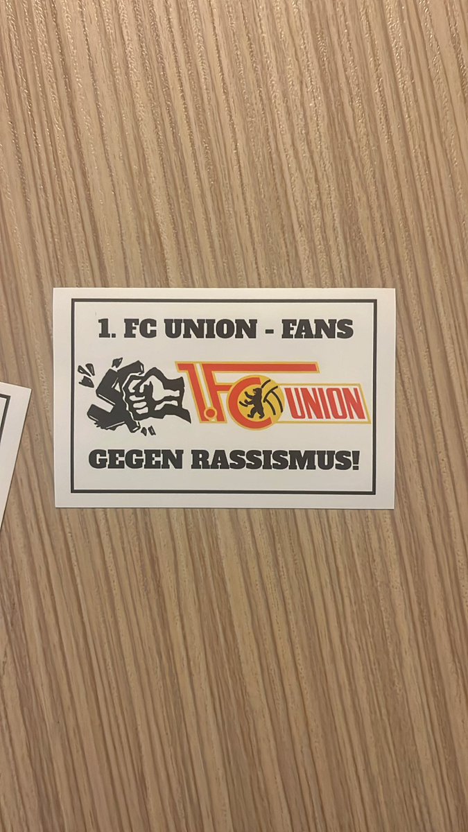 Ich muss an die Unioner echt ein Lob aussprechen🥹. Noch nie so freundlich als Auswärtsfan behandelt worden. Keine Einzige Pöbelei oder Beleidigung. Mir wurden Sticker einfach so geschenkt, dazu mit den Worten „Herzlich Willkommen“. Echt sympathischer Verein💪🏽  #VfB #FCU #FCUVfB